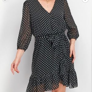 Calvin Klein Women Embroidered Mini Dress, Black/White